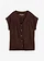 Shirt van viscose piqué, Kleur: donkerbruin