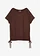 T-shirt met soepele viscose, Kleur: donkerbruin
