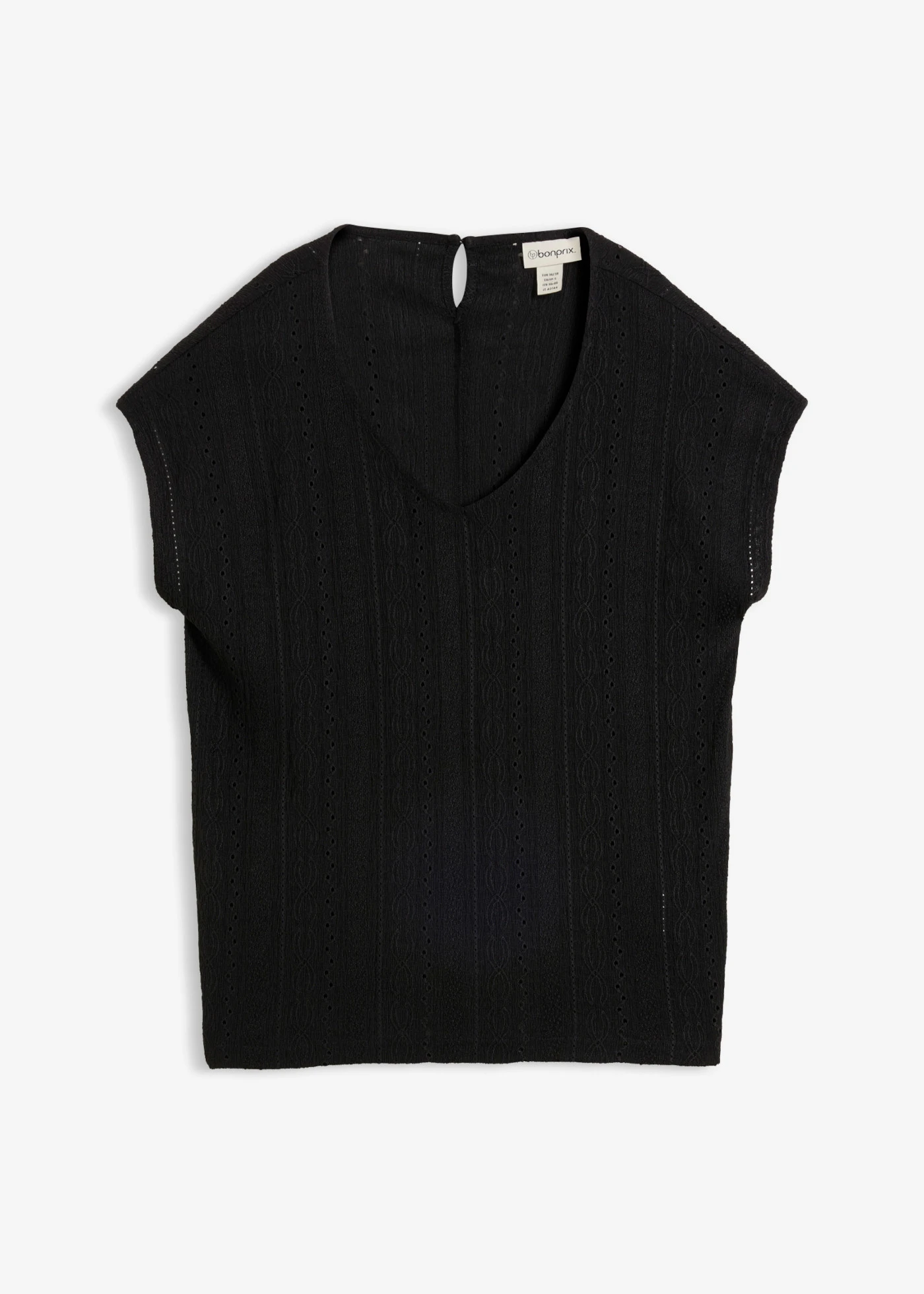 T-shirt ajouré • noir • product-page.page-title-suffix