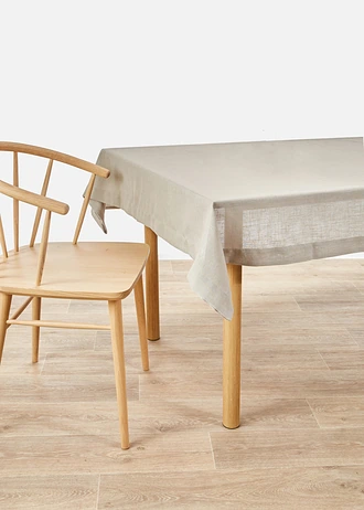 Tafelkleed met linnen • taupe • bonprix online shop
