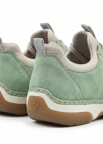 Komfortowe sneakersy marki Rieker z wyściełaną wkładką • zielony szałwiowy • sklep bonprix