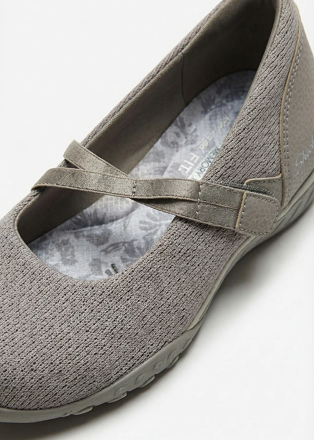 Skechers ballerina's met flexibele zool, Kleur: taupe