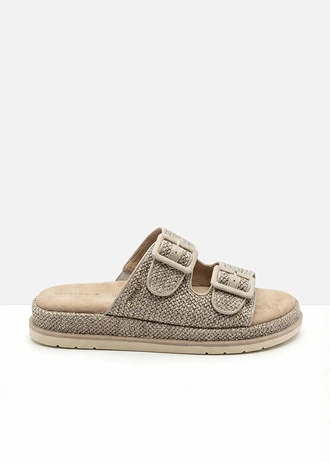 Tom Tailor plateauslippers met gehaakt effect • ecru • bonprix online shop