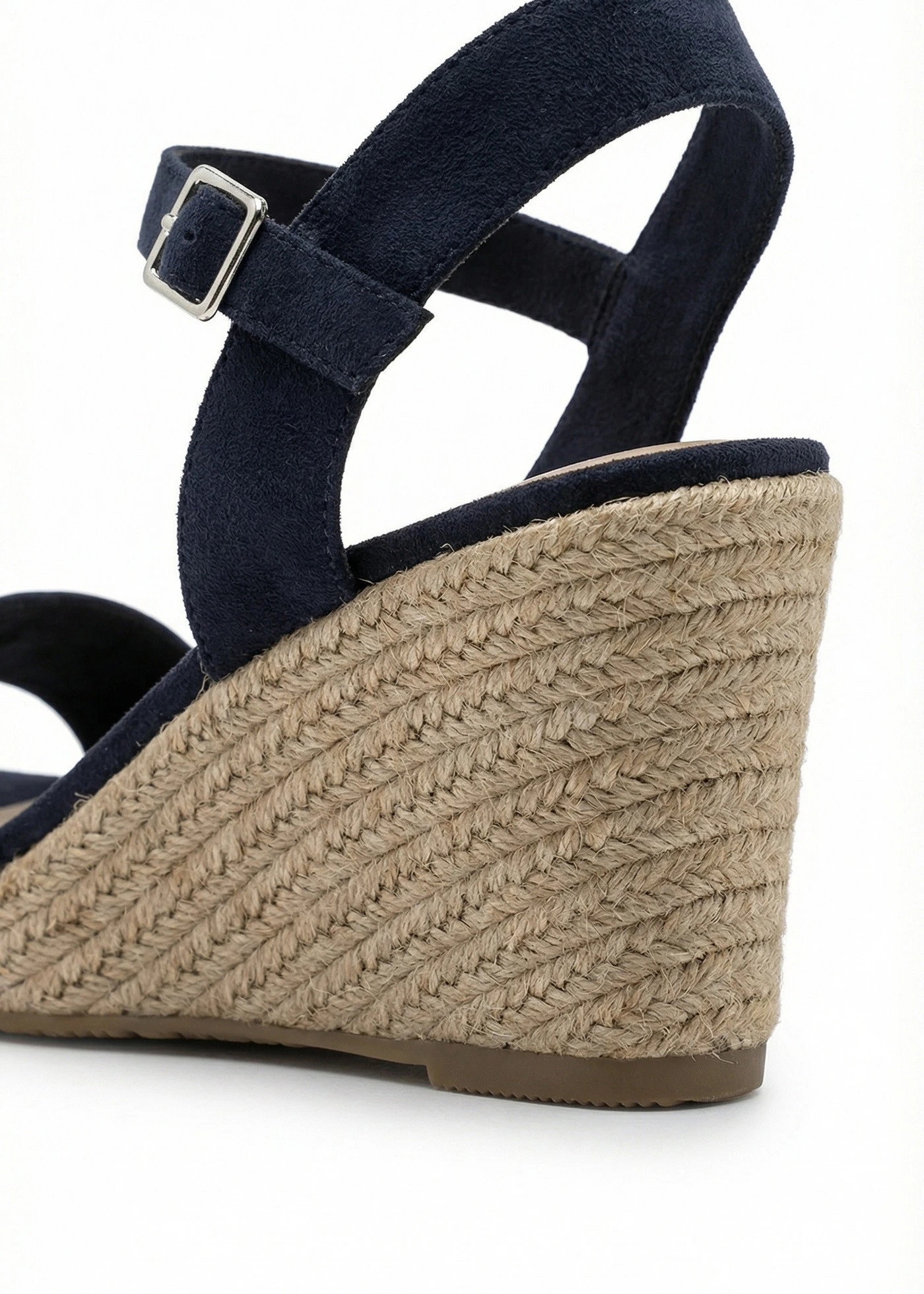 Tamaris sleehak sandaletten in raffia-look • donkerblauw • bonprix online shop