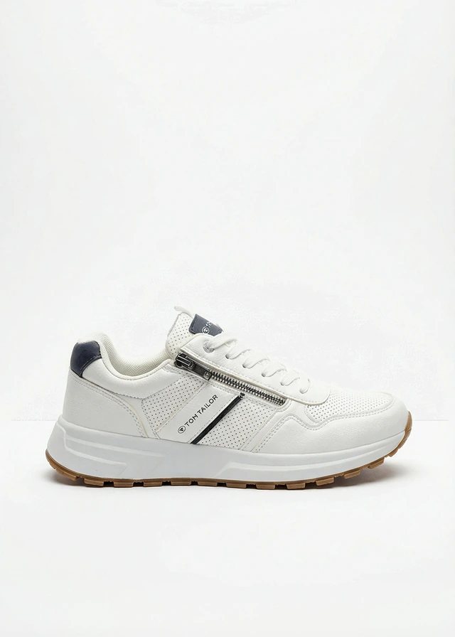 Sneakersy Tom Tailor z zamkiem • biały • sklep bonprix