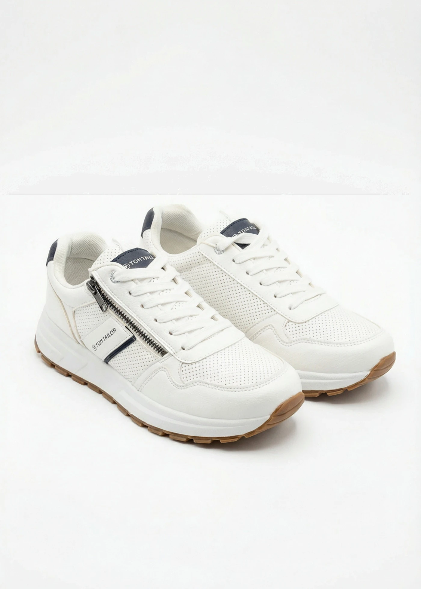 Sneakersy Tom Tailor z zamkiem • biały • sklep bonprix