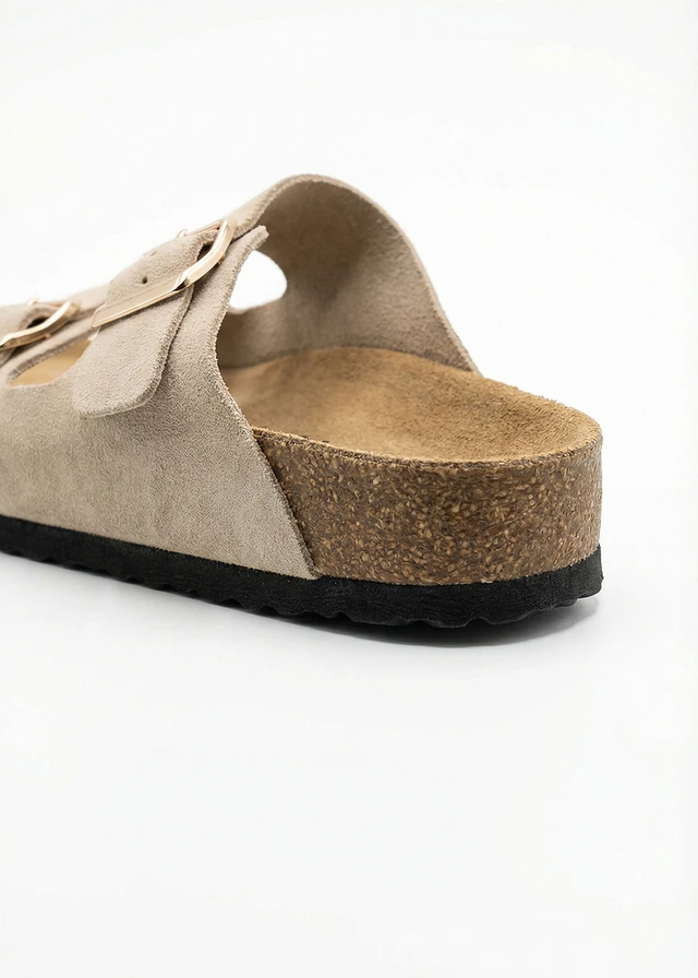 Mules en cuir velours • sable clair • product-page.page-title-suffix