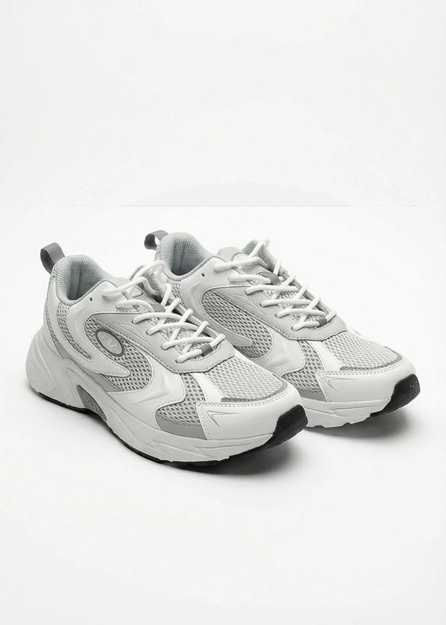 Sneakers chunky Fila à semelle légère, Couleur: blanc/gris