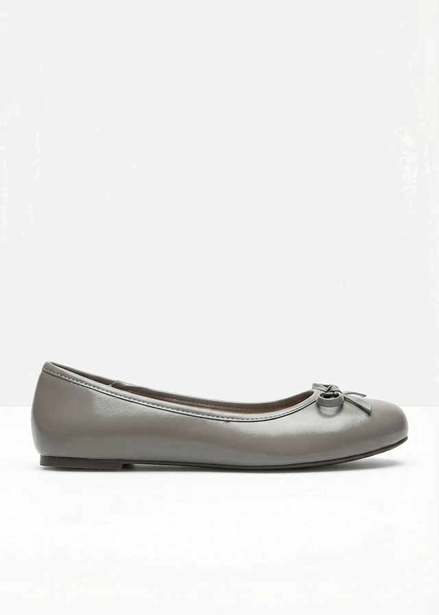 Ballerina's met strikje • taupe • bonprix online shop