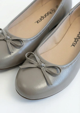 Ballerina's met strikje • taupe • bonprix online shop