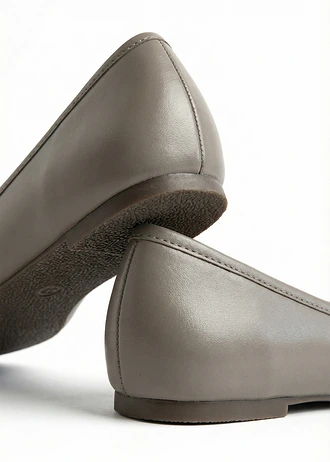 Ballerina's met strikje • taupe • bonprix online shop