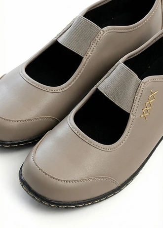 Baleriny w stylu Mary Jane • szarobrązowy • sklep bonprix