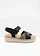 Rieker sleehak-sandalen met gewatteerde binnenzool, Kleur: zwart