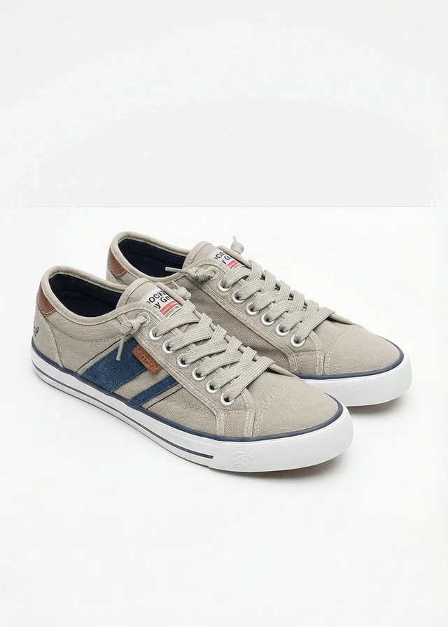 Dockers by Gerli sneakers van katoenen canvas, Kleur: beige