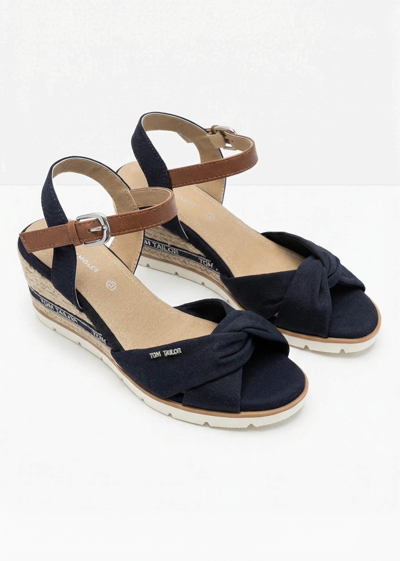Sandalettes compensées Tom Tailor • bleu foncé • Boutique bonprix