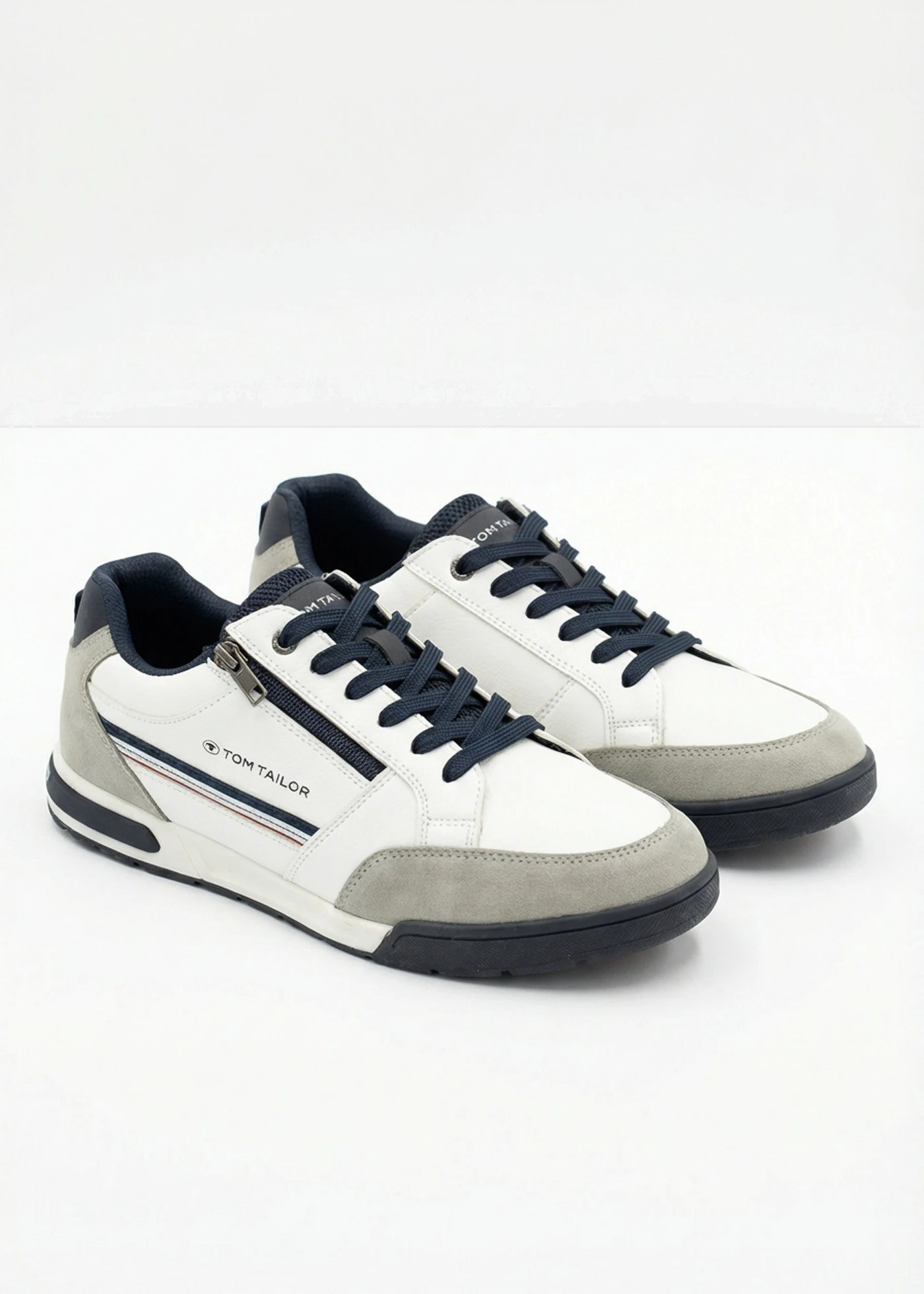 Tom Taylor sneakers met ritssluiting • wit-grijs • bonprix online shop