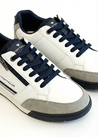 Tom Taylor sneakers met ritssluiting • wit-grijs • bonprix online shop