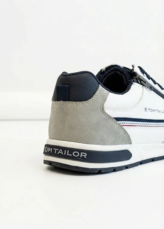 Sneakers Tom Tailor zippées • blanc-gris • Boutique bonprix