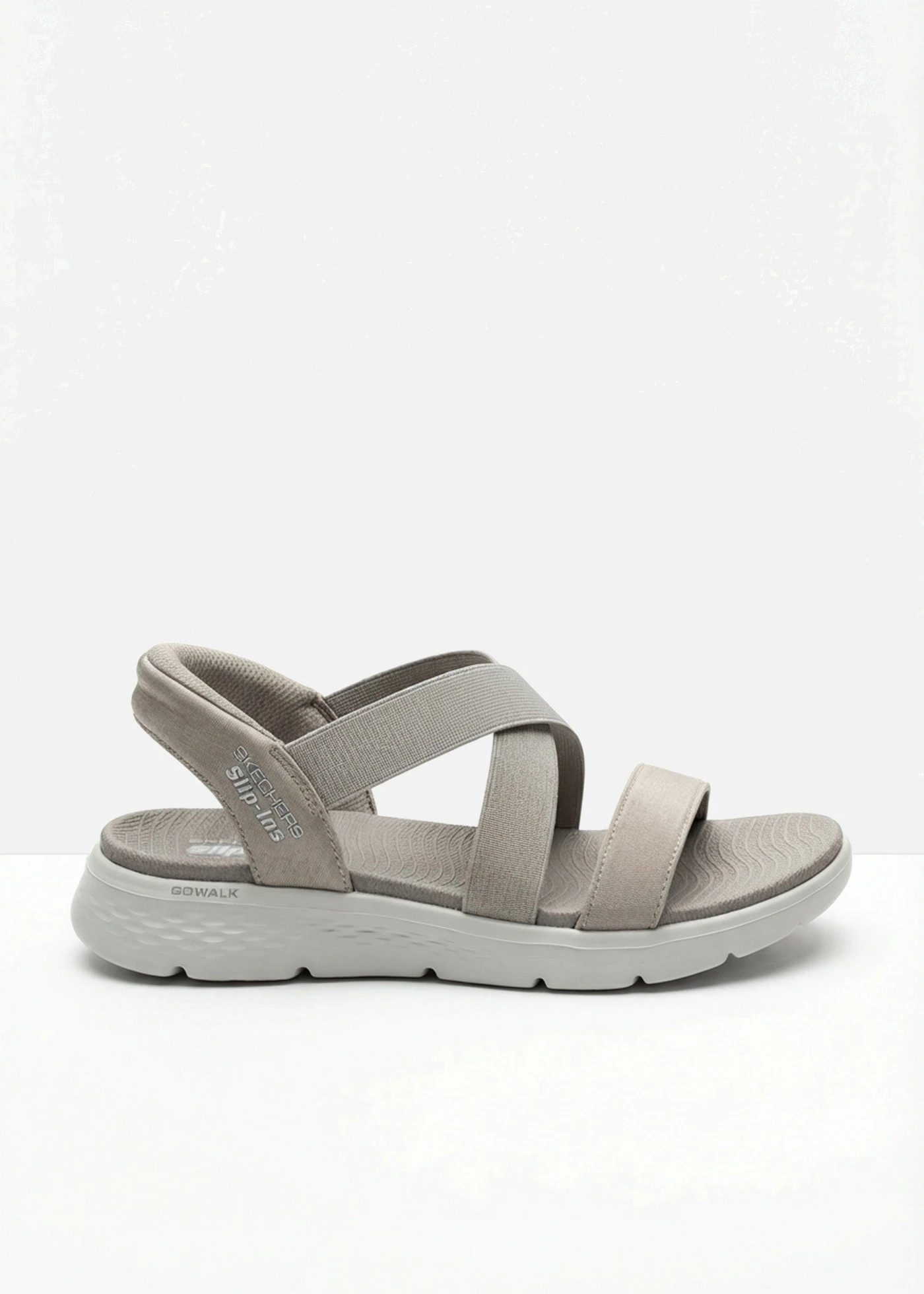 Sandales à brides élastiques Skechers • taupe • Boutique bonprix