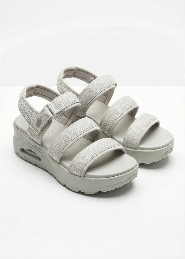 Sandales Skechers à mémoire de forme, Couleur: crème