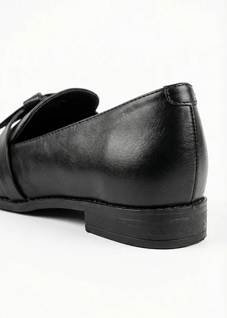 Loafersy z kokardką • czarny • sklep bonprix