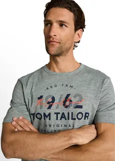 Tričko Tom Tailor • modrozelená potlačená • obchod bonprix