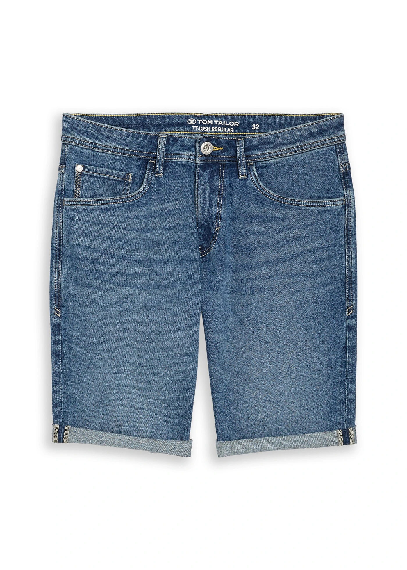 Bermude stretch de blugi Tom Tailor • mid stone bright blue denim • magazin bonprix