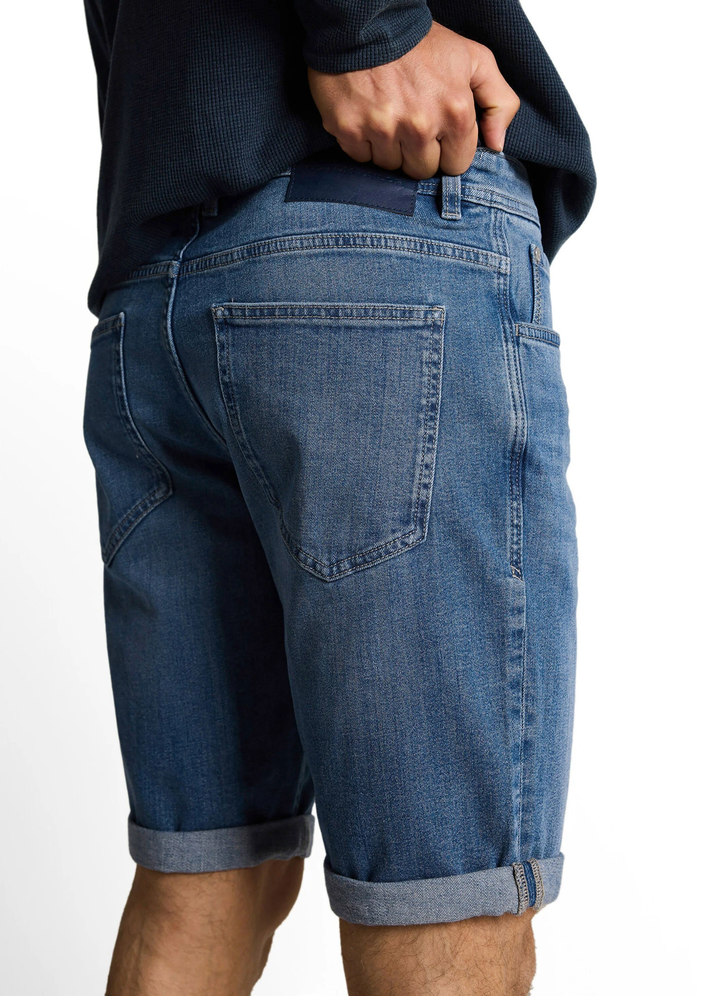 Tom Tailor sztreccs farmer bermuda • középkék denim • bonprix áruház