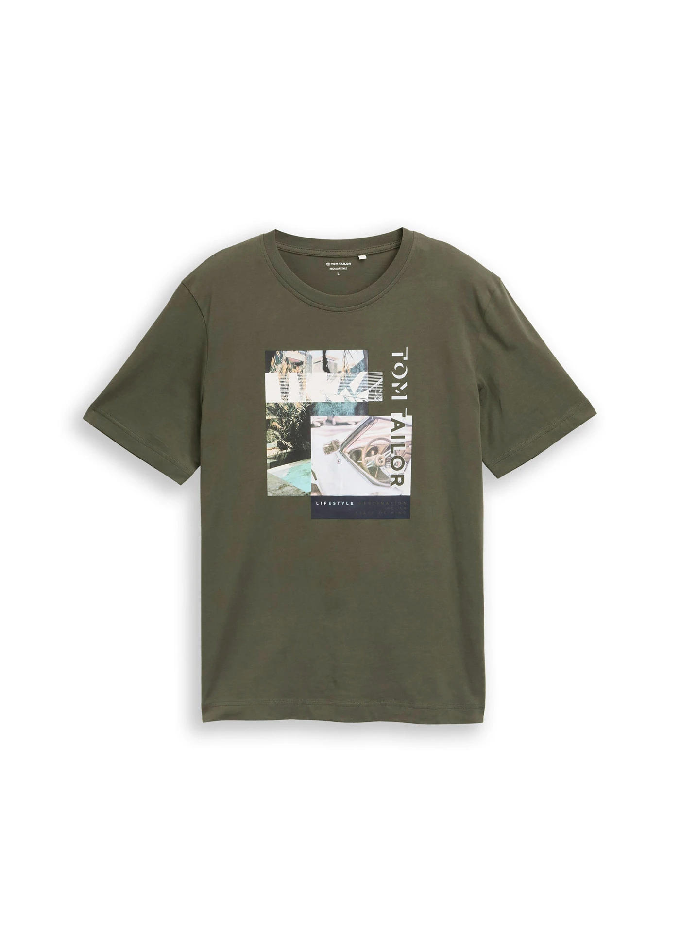 Tom Tailor póló • olivazöld/mintás • bonprix áruház