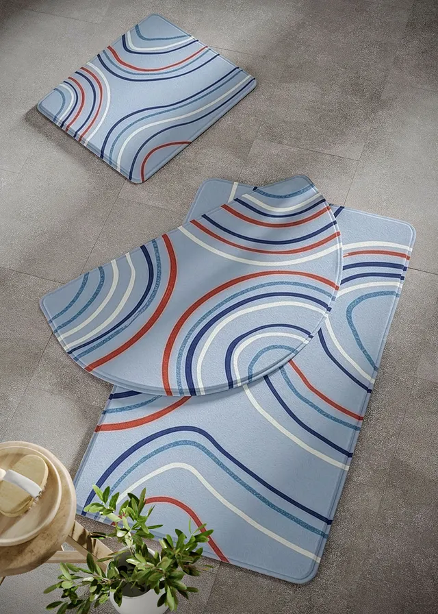 Badmat met memory foam • blauw • product-page.page-title-suffix