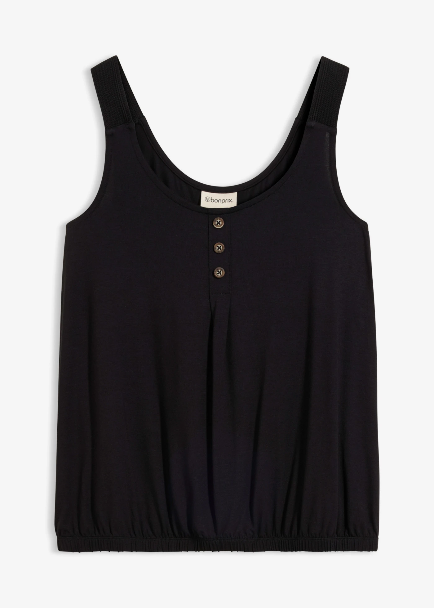 Top z viskózového mixu • čierna • obchod bonprix