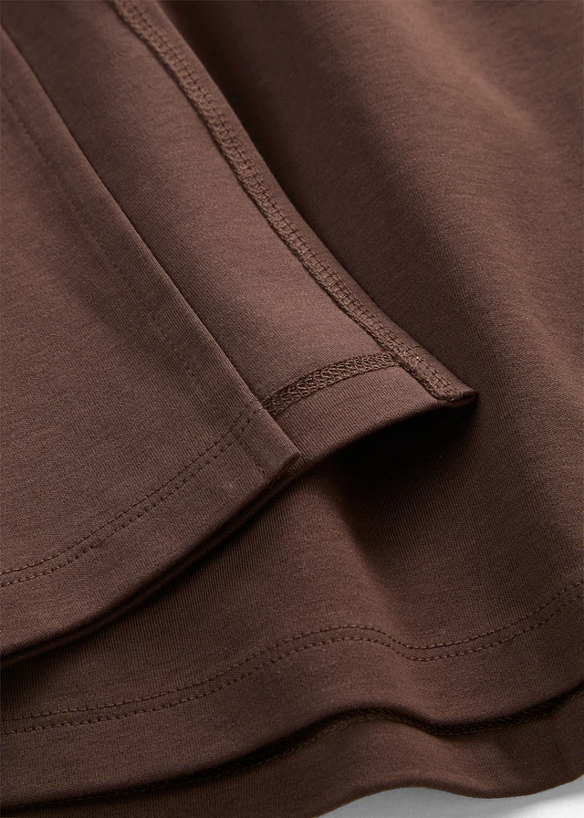 Robe en jersey coton, Couleur: marron foncé