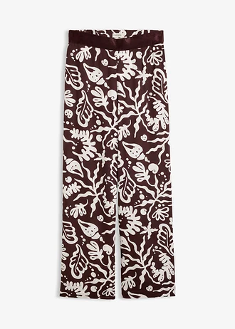 Pantalon large à pinces en viscose douce