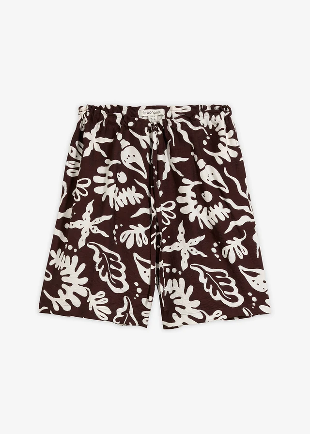 tmavohnedá/biela vlna potlačená