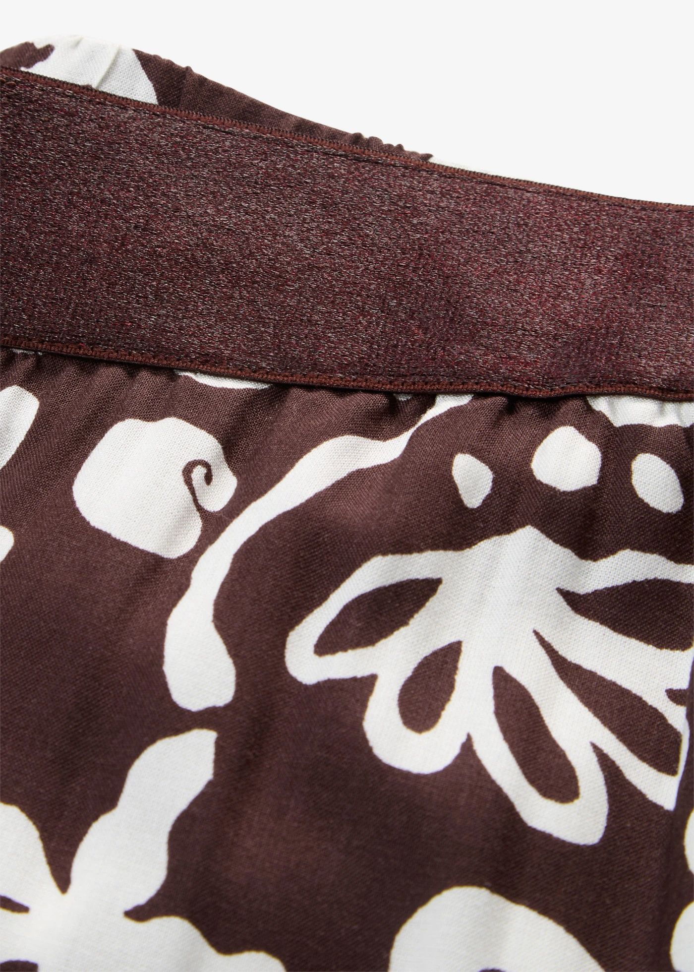 Marlene Dietrich broek van zachte viscose • donkerbruin-wolwit • product-page.page-title-suffix