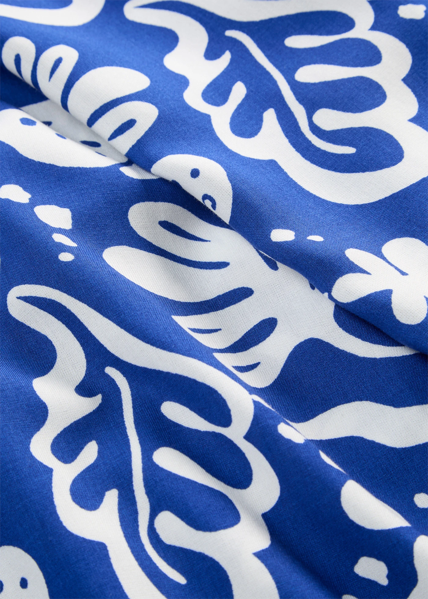Pantalon large à pinces en viscose douce • bleu cobalt-écru • product-page.page-title-suffix