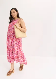 Šaty na ramienka • ružová-cyklámenová potlačená plus size • obchod bonprix