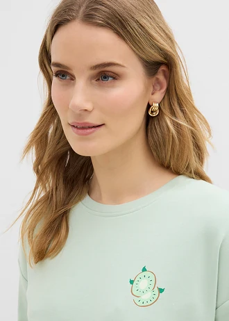 T-shirt oversize 100% coton • menthe cristal-turquoise imprimé • Boutique bonprix