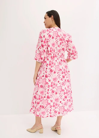 Robe midi, Couleur: rose vif