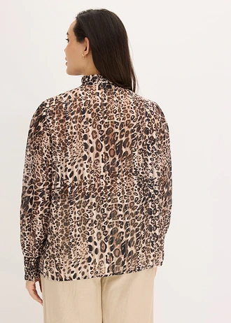 Blúz, szín: bézs/barna leopárdmintás