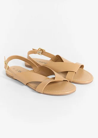 Sandales, Couleur: camel