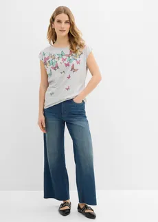 Shirt in een zachte viscosemix • grijs gemêleerd • bonprix online shop