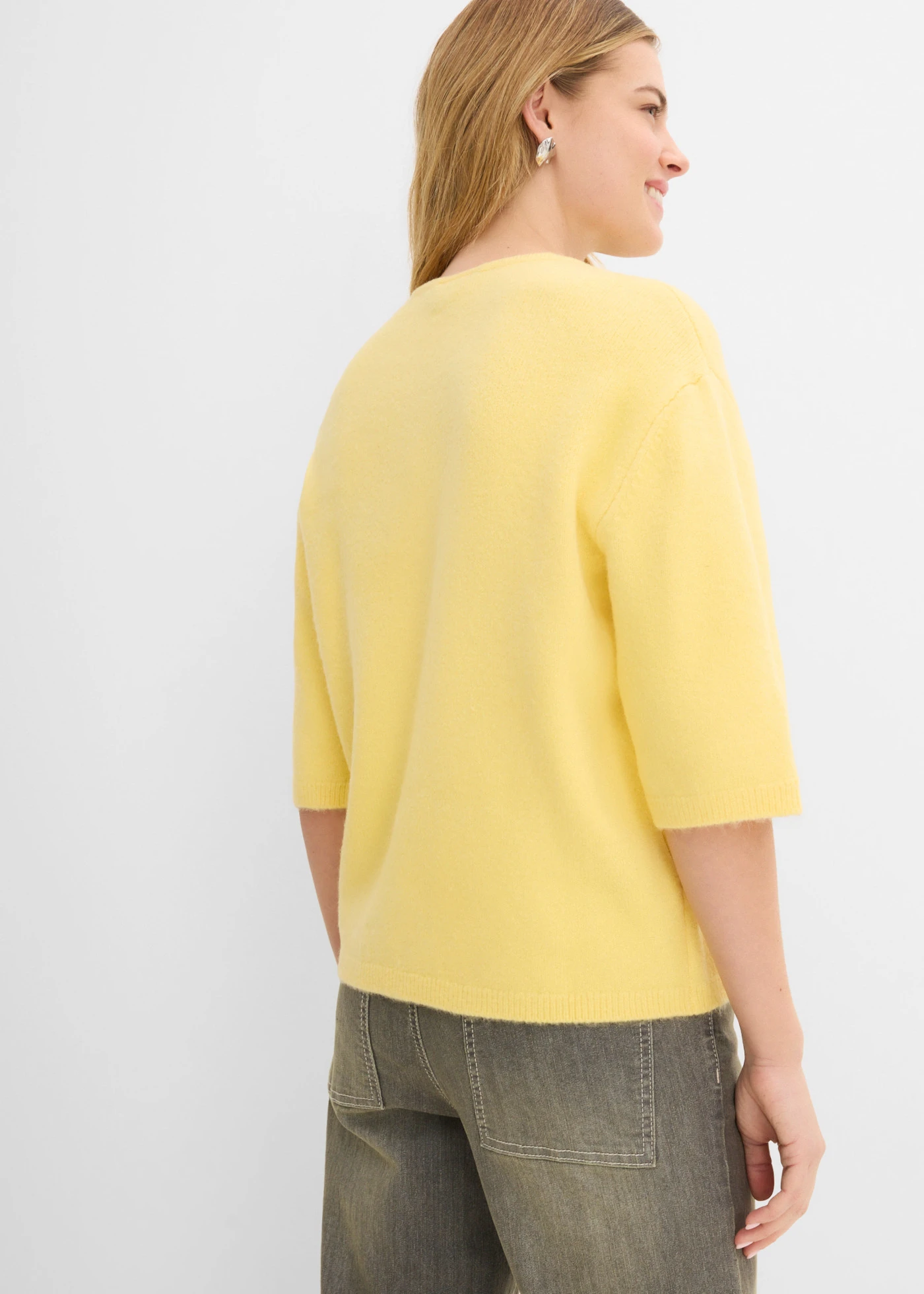 Sweter oversize • jasnożółty • sklep bonprix