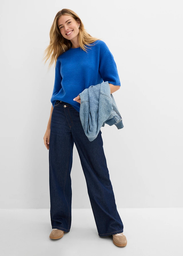 Oversized trui, Kleur: arctisch blauw