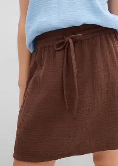 Jupe-short en gaze de coton • marron • Boutique bonprix