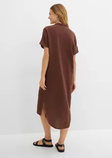 Robe caftan en gaze de coton douce • marron • Boutique bonprix