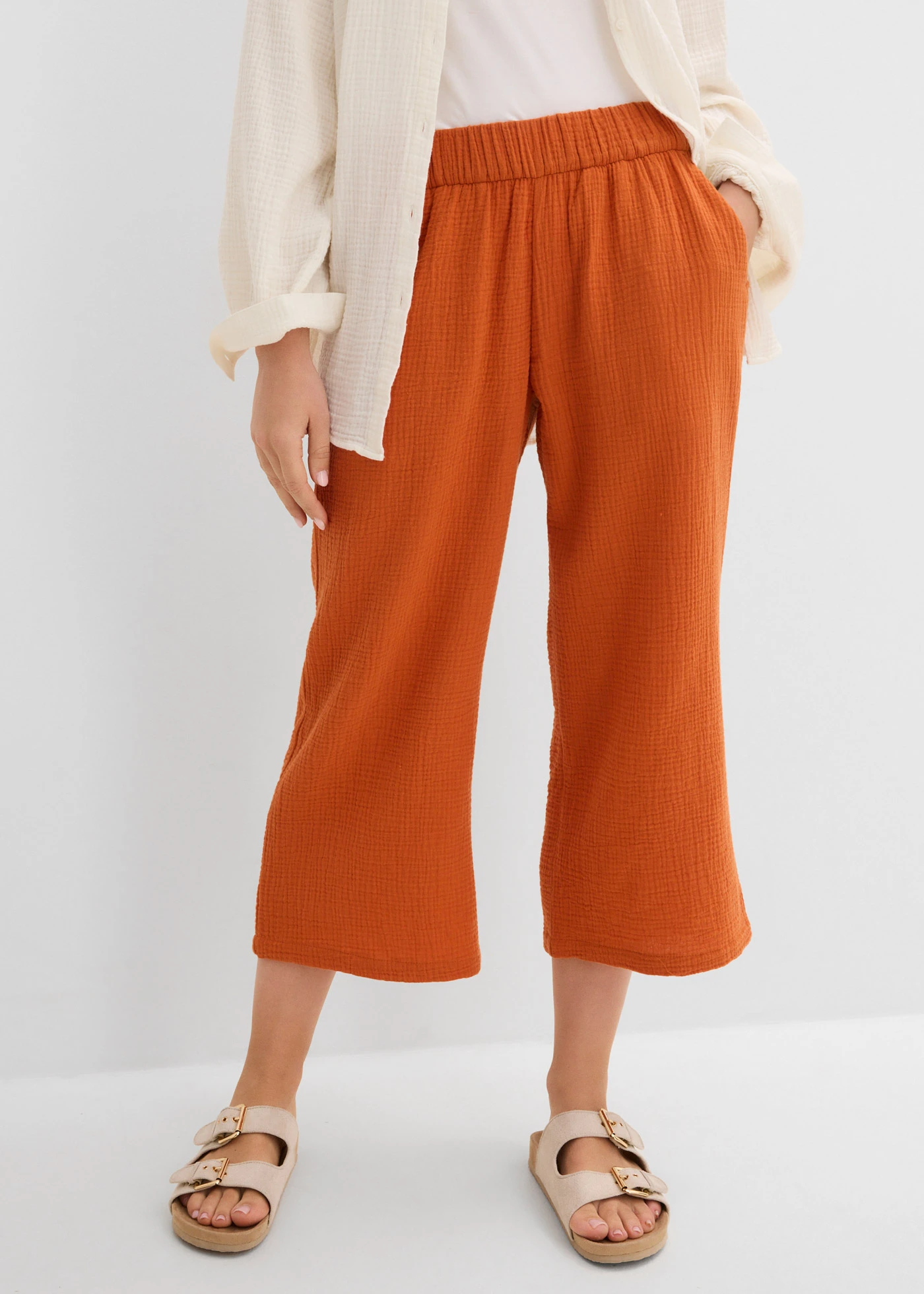 Marlene Dietrich broek van mousseline • terracotta • bonprix online shop