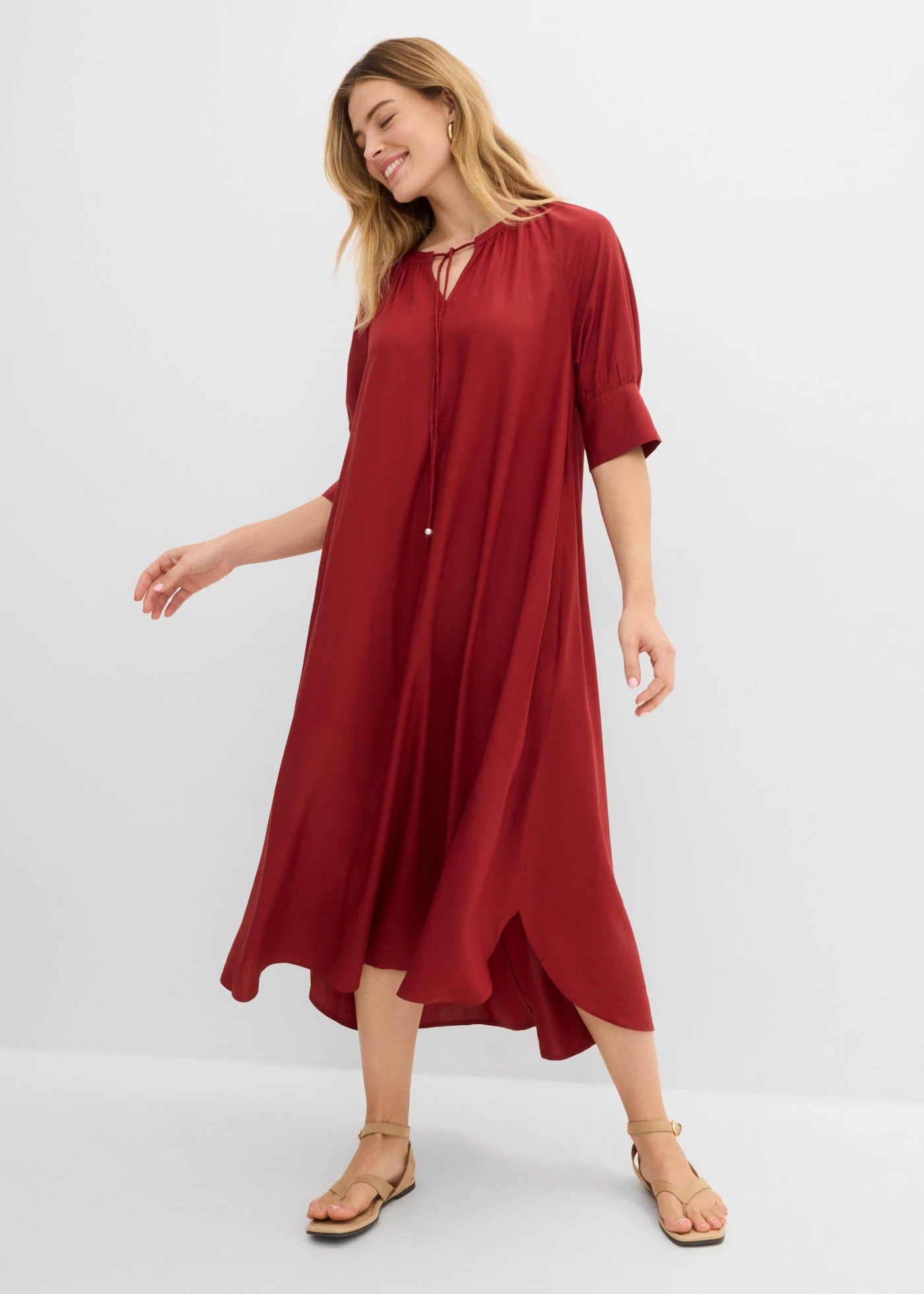 Tuniekjurk van soepele viscose • woestijnrood • product-page.page-title-suffix