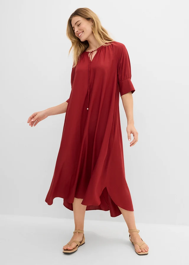 Robe tunique en viscose fluide • rouge désert • product-page.page-title-suffix