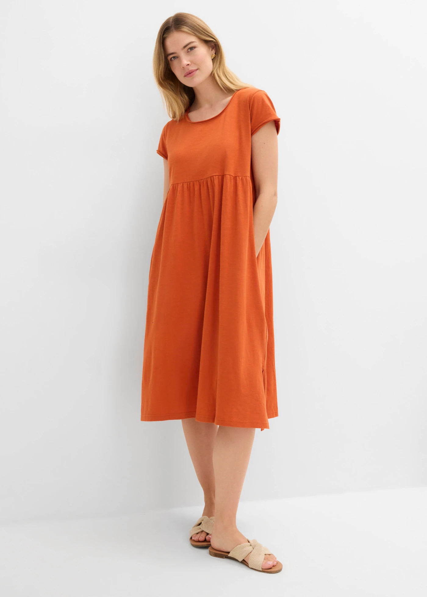 Robe midi 100% coton • terre cuite • product-page.page-title-suffix